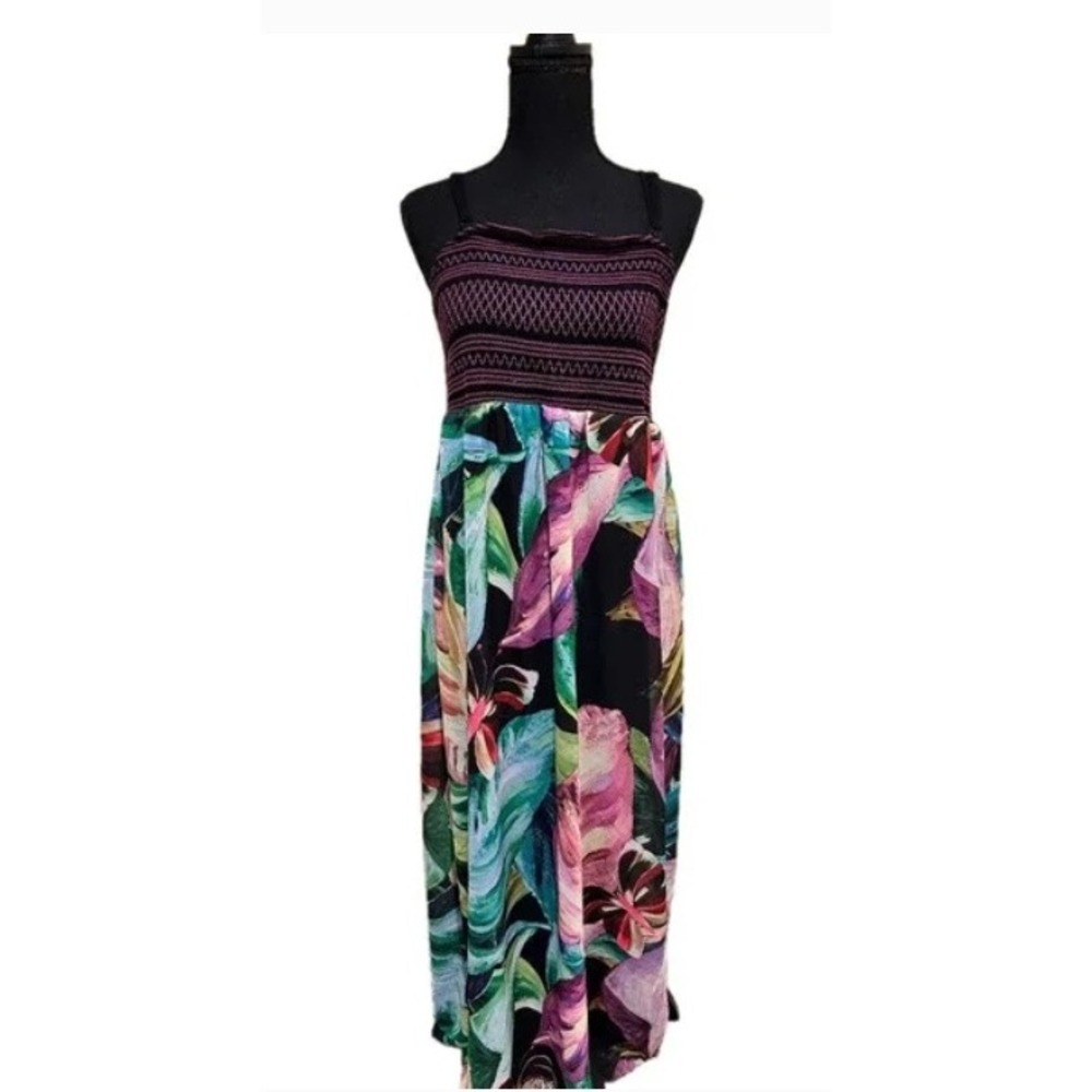 Lane‎ Bryant Multicolored Floral Maxi Dress Plus Size Beach Garden Cottage